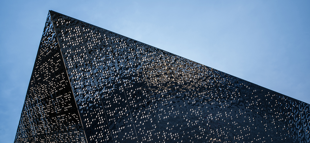 Detail image of the holes punch into the canopy material